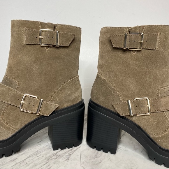 Kenneth Cole Rhode Heel Buckle Suede Bootie 8 1/2 - Picture 8 of 13